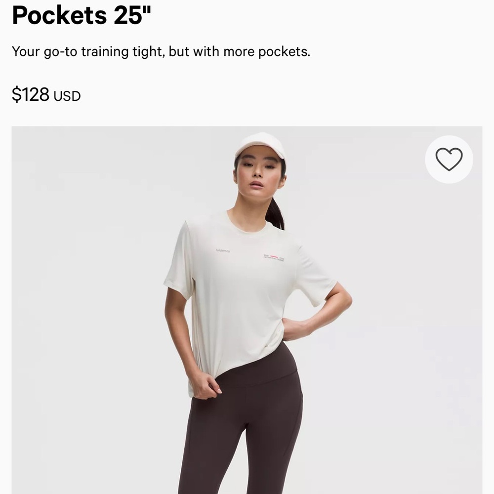Lululemon Wunder Train High-Rise Tight with Pockets 25" Sequoia 8-Medium